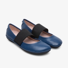 Camper Right Ballerinas Dark Blue - Womens Singapore PLREDE-206